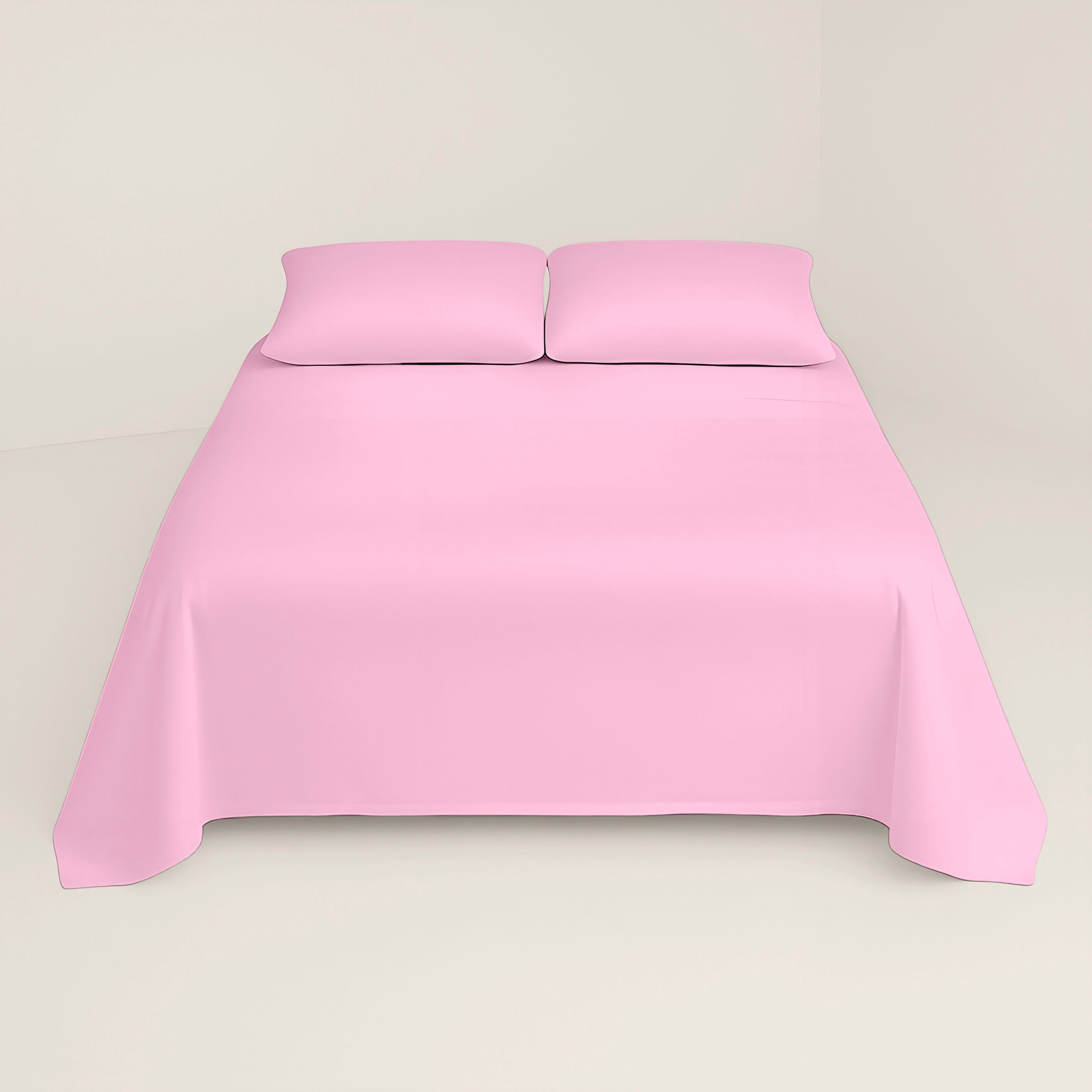 Juego de Sábanas Lisas - 100% Microfibra - Incluye 1 o 2 Fundas de Almohada + 1 Sábana Bajera - Rosa Viejo