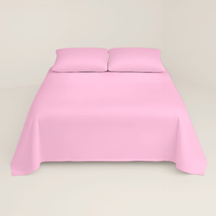 Juego de Sábanas Lisas - 100% Microfibra - Incluye 1 o 2 Fundas de Almohada + 1 Sábana Bajera - Rosa Viejo