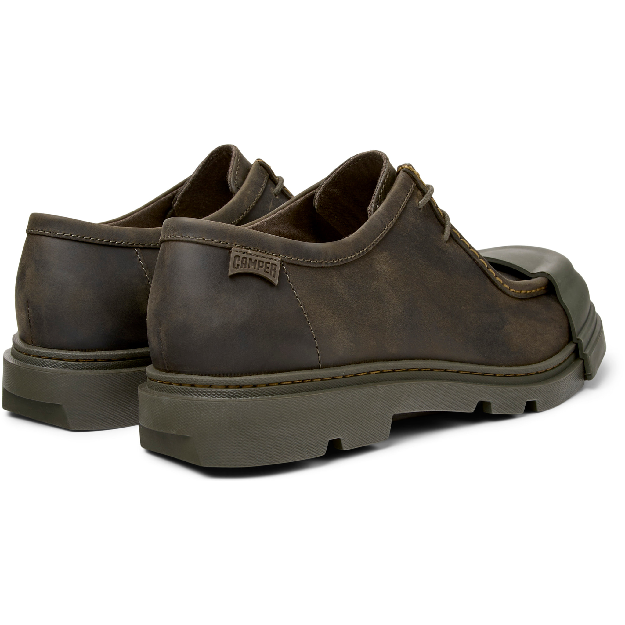 Scarpe stringate - CAMPER Junction - Verde - Pelle scamosciata