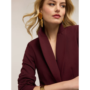 Motivi - Blazer monopetto con tasche applicate - Bordeaux