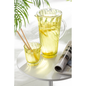 J-Line carafe Vague - plastque - jaune