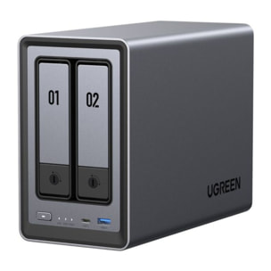 Serveur NAS UGREEN 2 baies DXP2800 Gris anodisé