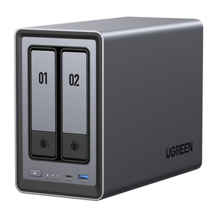 Serveur NAS UGREEN 2 baies DXP2800 Gris anodisé