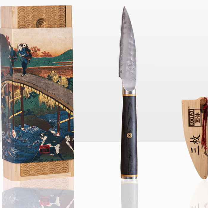 Cuchillo de Pelar | Hoja de 90 mm | Acero Inoxidable Japonés San-Mai