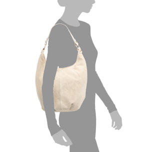 Basiano Borsa a spalla Donna. Pelle autentica scamosciata