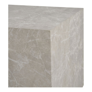 Tavolini da Caffè Prague Effetto Marmo Beige — Set di 2, Ø40×36 e Ø50×40 cm