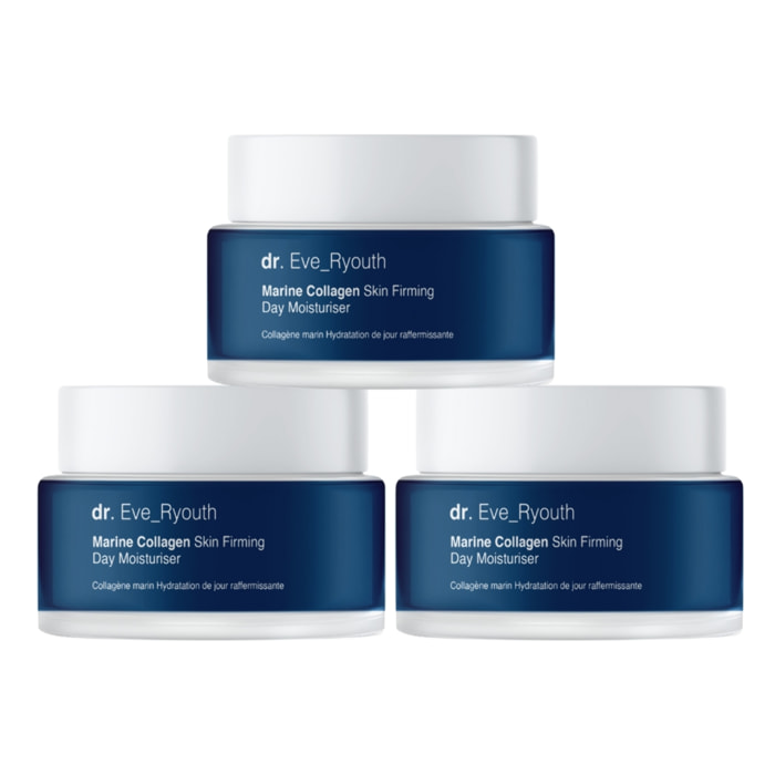 Trío de cremas reafirmantes de día con colágeno marino