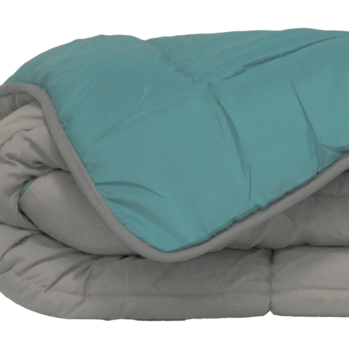 Couette d'été en microfibre bicolore - Bleu