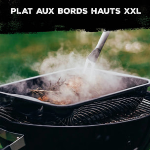 Lot de 2 plats à four en acier émaillé 40 x 34 cm FM Professional Barbecue