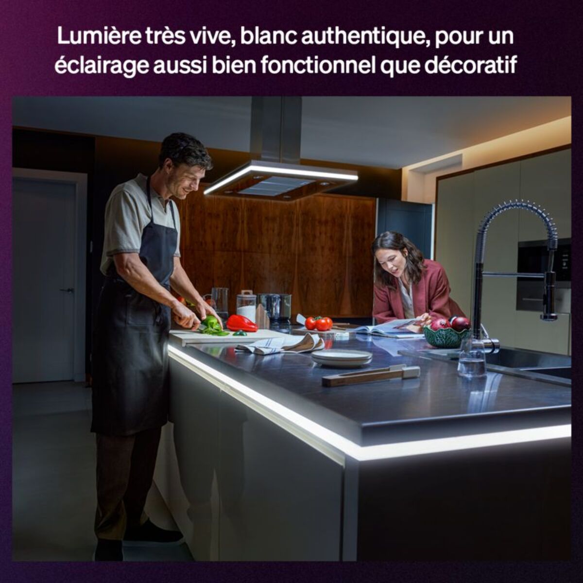 Bandeau LED PHILIPS HUE OmniGlow Strip Light 3m White&Color grad