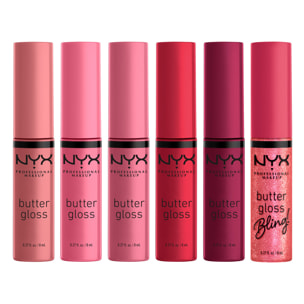 NYX Professional Makeup Coffret Butter Gloss Pinks Reds Edition Limitée Maman, j'ai raté l'avion