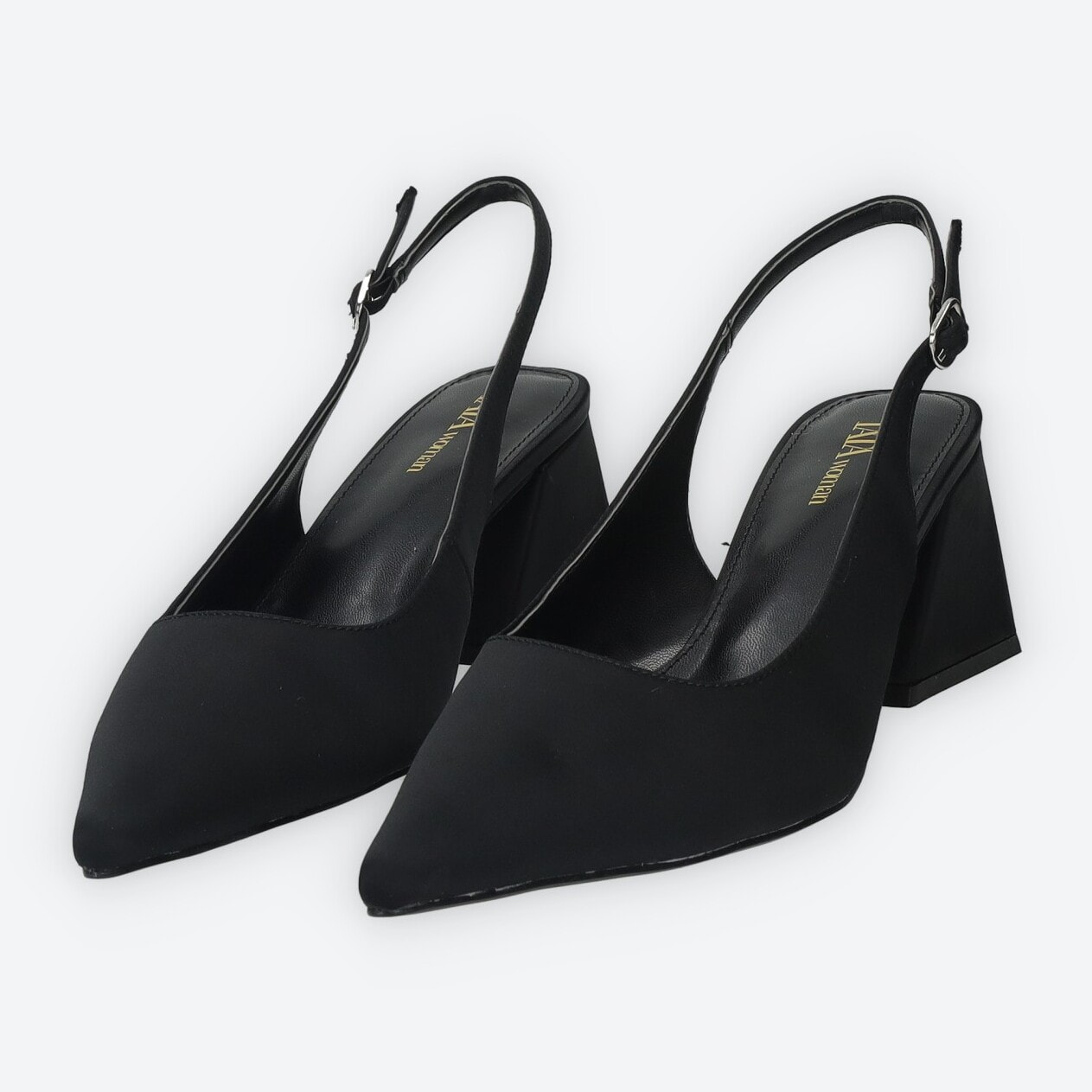 Décolleté sling back Donna Tata Italia Nero