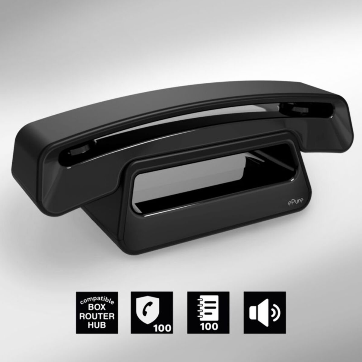 Combiné supplémentaire ALCATEL Combiné Supp ePure Iconic Noir
