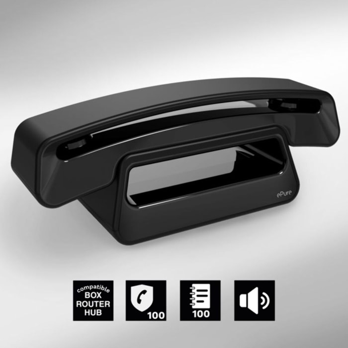 Combiné supplémentaire ALCATEL Combiné Supp ePure Iconic Noir