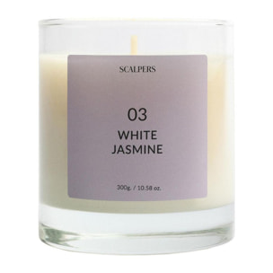 Vela aromática 300gr aroma jazmín blanco scalpers