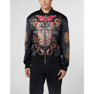 PHILIPP PLEIN Printed Nylon Bomber Tattoo