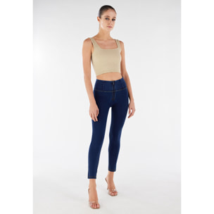 Jeggings push up WR.UP® 7/8 superskinny vita alta con zip