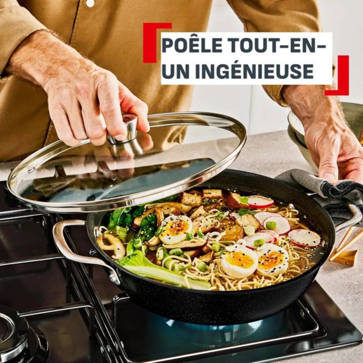Sauteuse TEFAL 28cm Excellence + avec couvercle