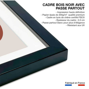 Poster Exposition Hoffman 1989 Affiche + cadre en bois - Noir