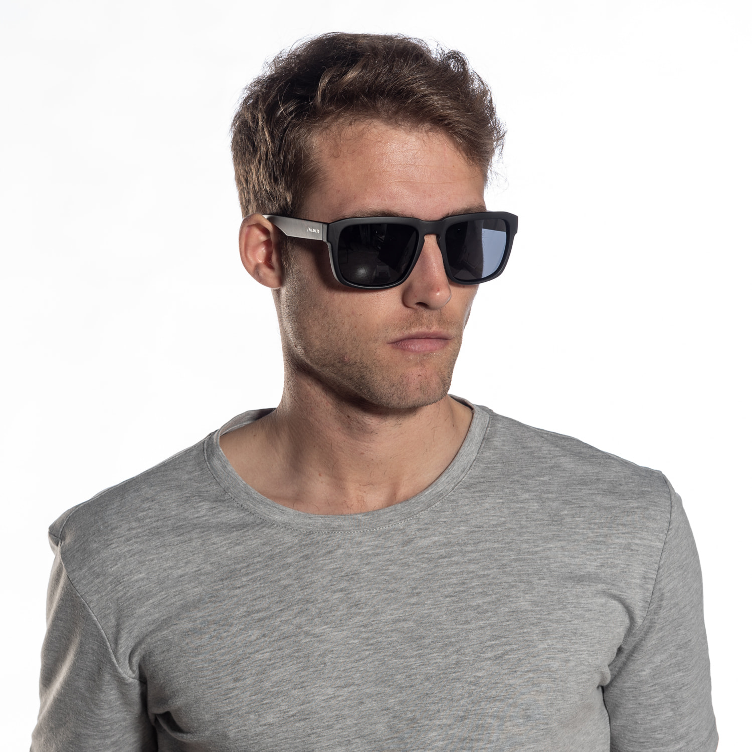 Gafas de sol OCEAN BIDART - Frente mate con patillas en negro mate y / Ahumada