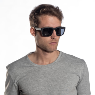 Gafas de sol OCEAN BIDART - Frente mate con patillas en negro mate y / Ahumada