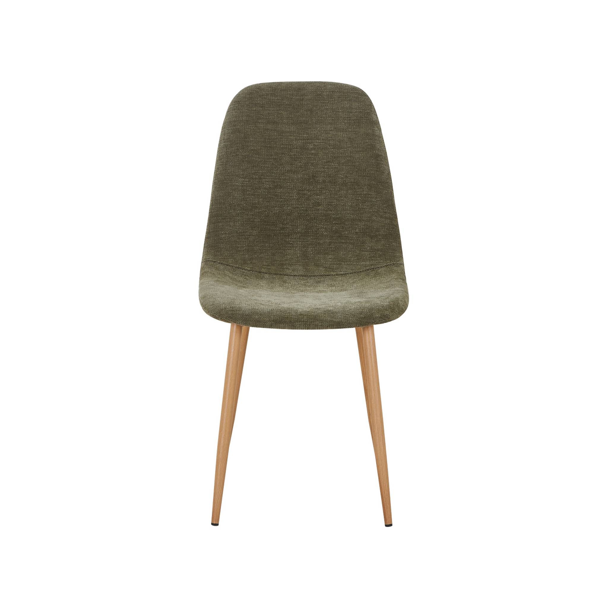 Chaise décor bois et tissu (lot de 4) VERA