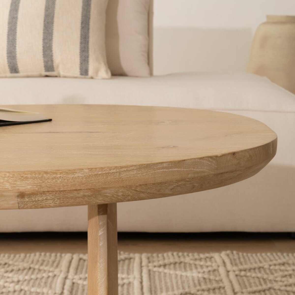 Table basse Selvia -bois massif de manguier-couleur arabica 120 x 46 x 70 cm