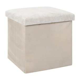 Coffre Pouf Pliable Emilia Beige