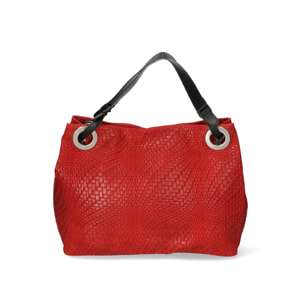Borsa a spalla da donna - Modello Emilia - Vera pelle - 36.0 x 29.0 x 13.0 cm