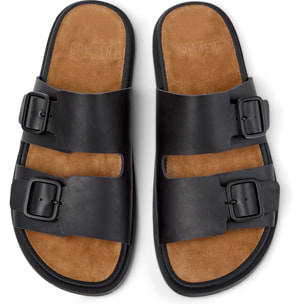 Sandalias - CAMPER Lluc Sandal - Negro - Cuero liso