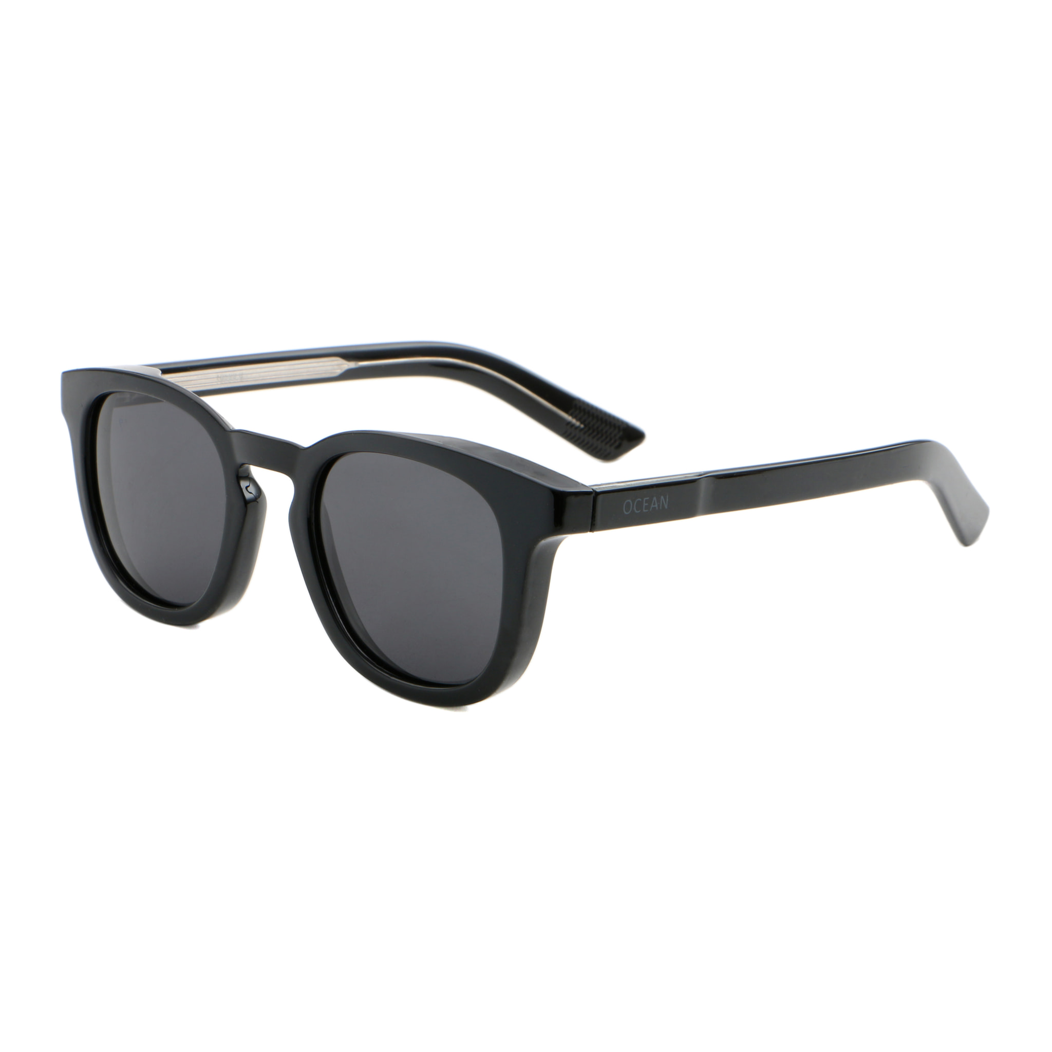 Gafas de sol OCEAN CASSIS - Negro brillante / Ahumada polarizados