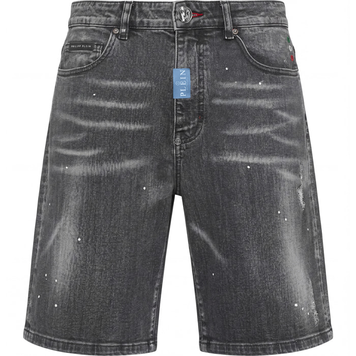 PHILIPP PLEIN Pantalones cortos vaqueros Fermentera BASIC