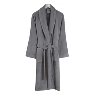 Peignoir homme 100% coton gris