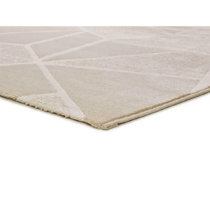 SENSATION Alfombra con motivos geométricos en relieve en blanco, varias medidas disponibles.