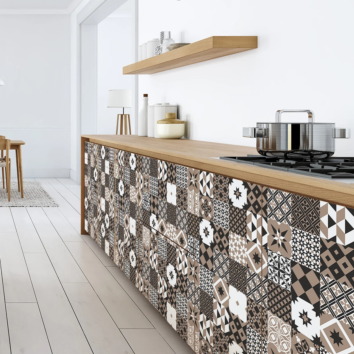 Sticker carrelage - Ambiance Sticker - 60 CARREAUX DE CIMENT MEUBLE CYRINA - CARREAUX - 15x15cm