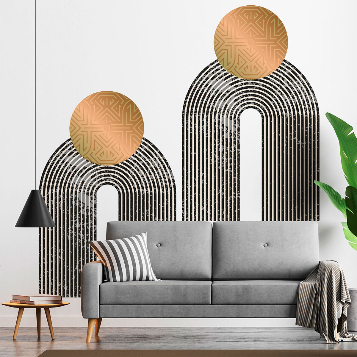 Papier peint intissé pré-encollé fresques géantes - ARCHES ABSTRAITES AZTEC