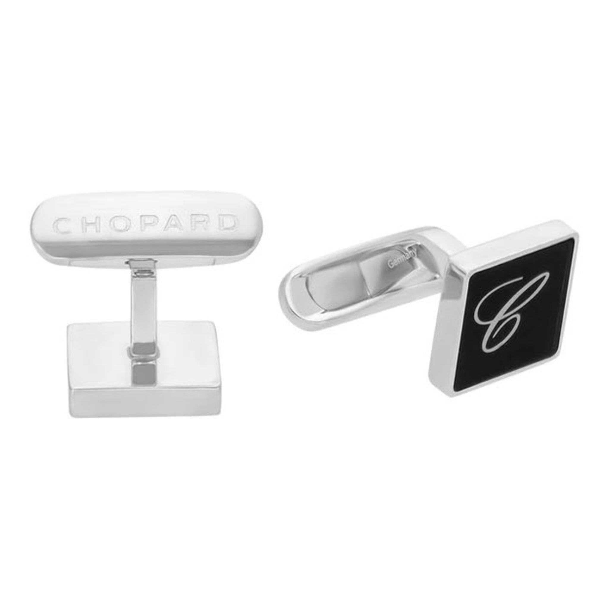 Chopard Gemelos para Mujer 95014-0080Gemelos classic - laca negra - metal plateado