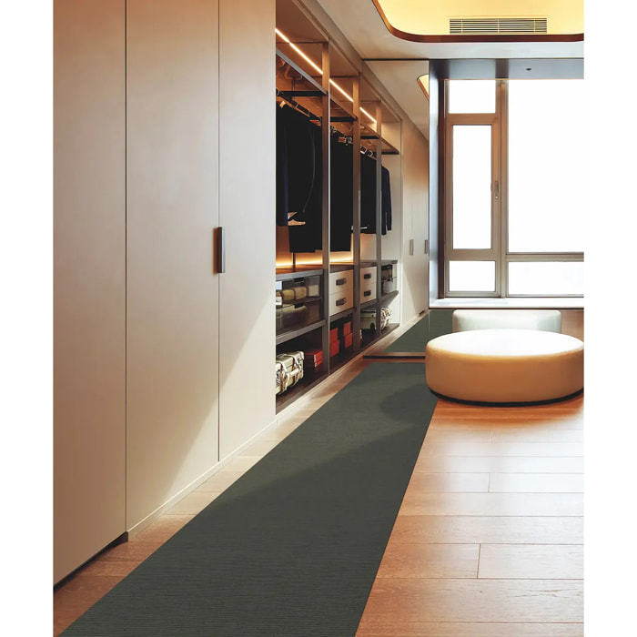 Corsia tappeto guida cucina corridoio multiuso colore verde scuro