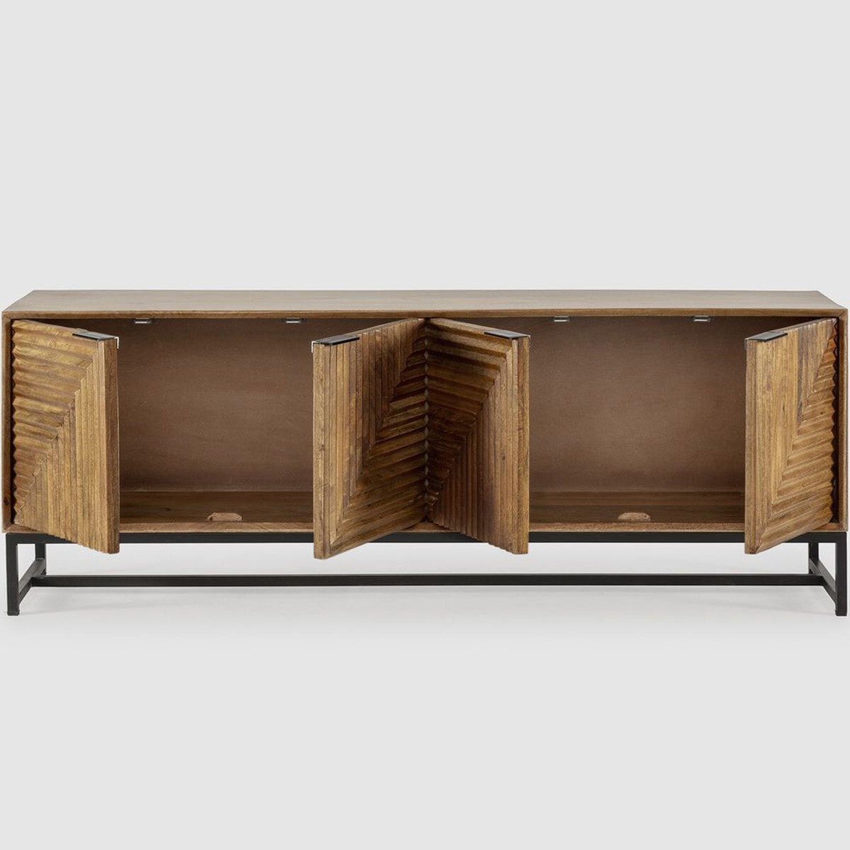 Meuble TV 4 portes en bois de manguier - TAO