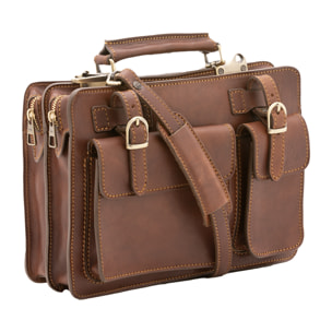 Borsa a mano  unisex In Vera pelle Made in Italy 32x23x10 cm