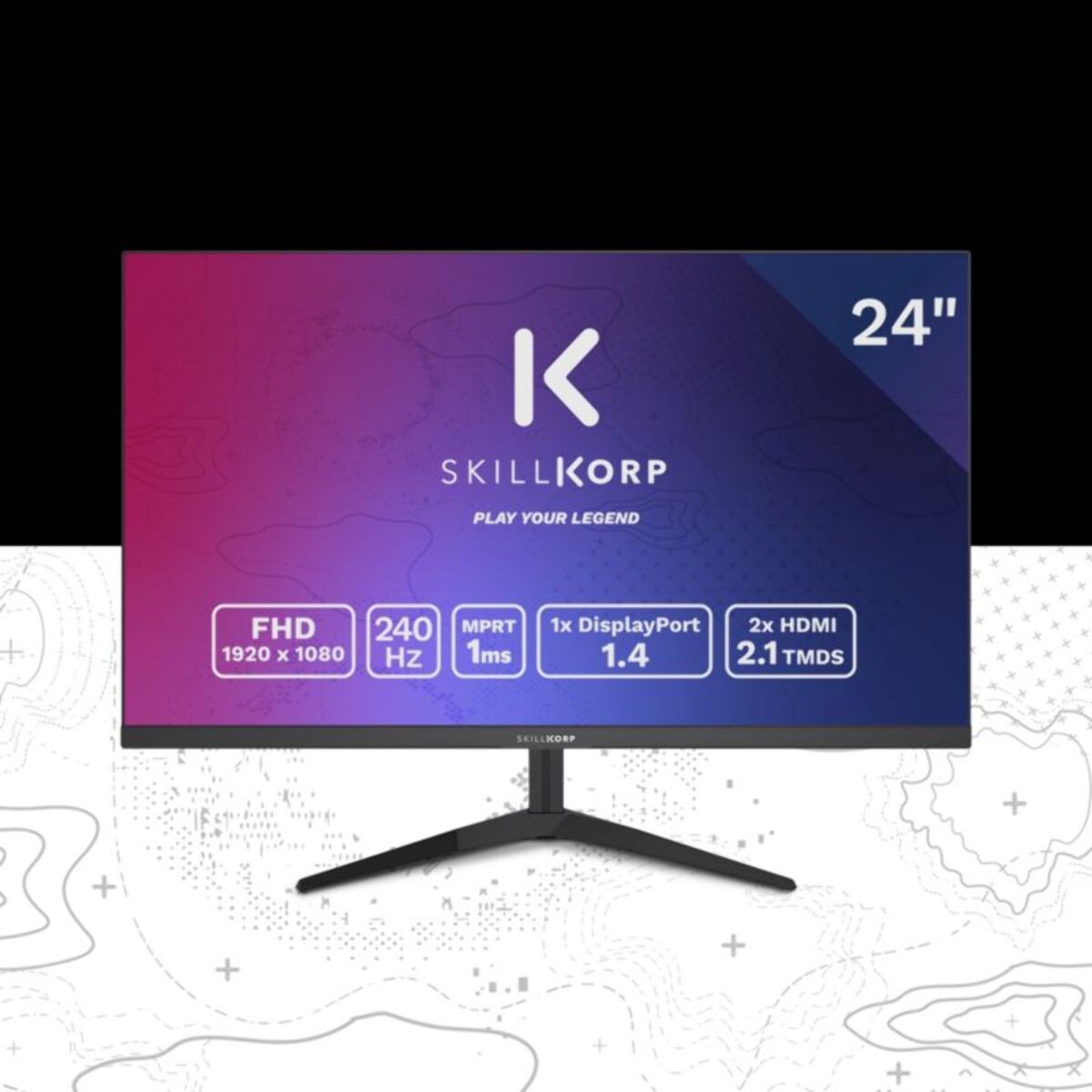 Ecran PC Gamer SKILLKORP M24 V2 24'' Fast IPS 240 Hz HDR HDMI 2.1