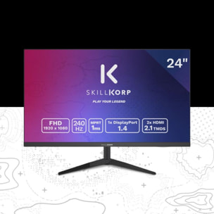 Ecran PC Gamer SKILLKORP M24 V2 24'' Fast IPS 240 Hz HDR HDMI 2.1