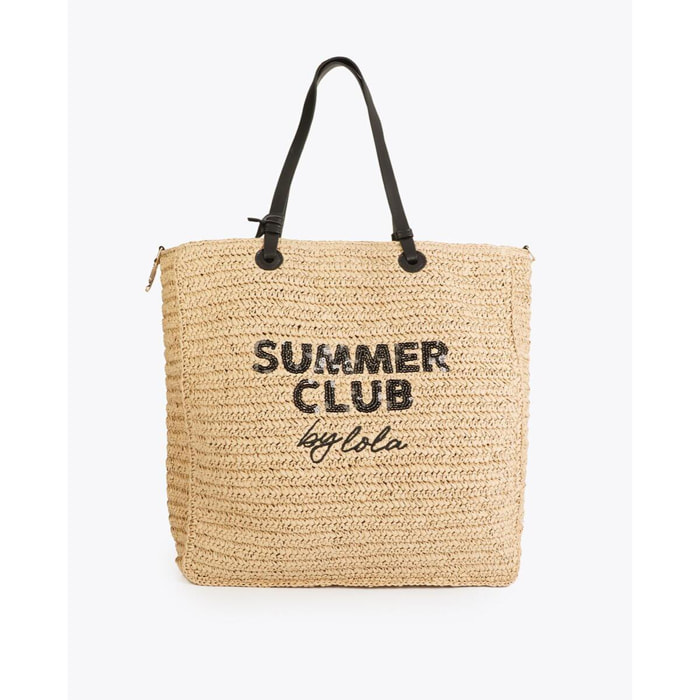 Borsa decostruita in rafia Summer Club