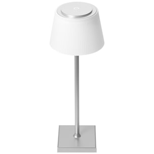 OMEGA Lampada da Tavolo 4W Ricaricabile con Cavo USB Silver