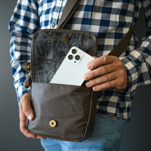 Bandolera Hombre Textil Lois Hubbard Marron