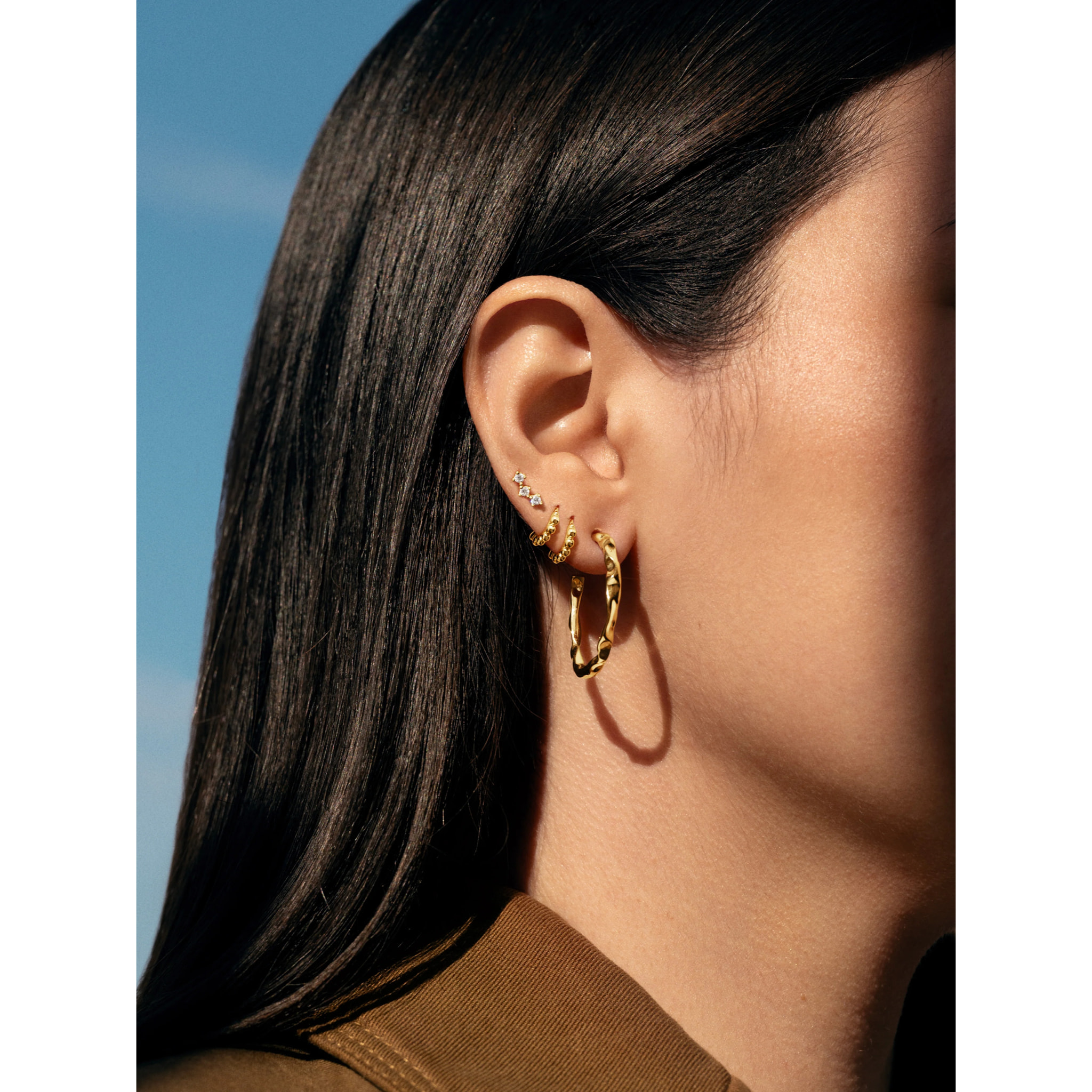 Pendientes Aro Lake Baño Oro