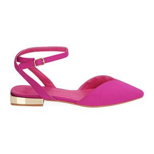 Bailarinas slingback fucsias de lycra