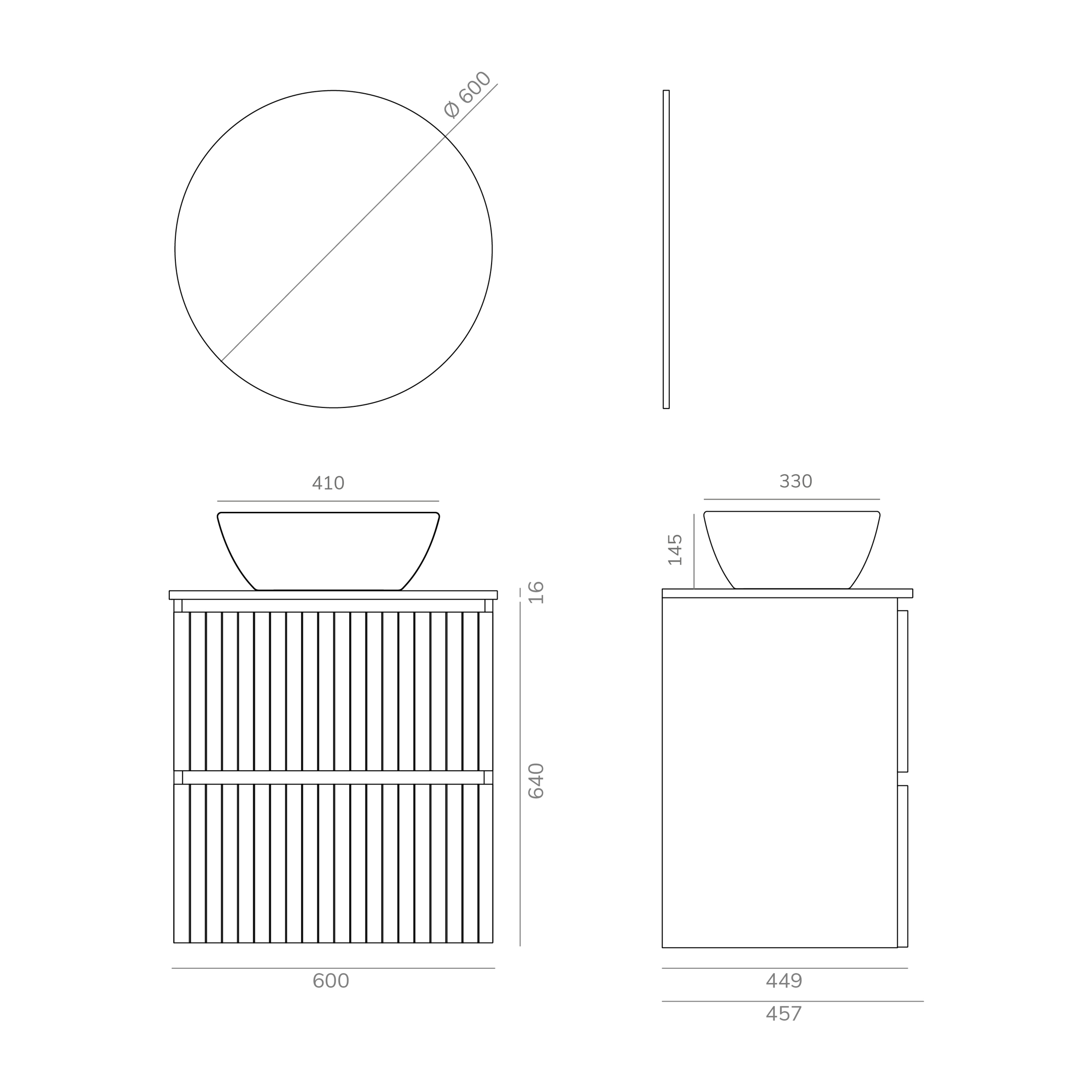 Ensemble de salle de bains Hali Alday, 60 cm, Cloud