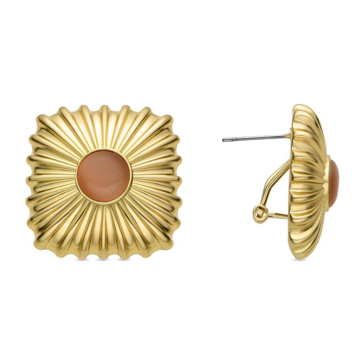 Pendientes Lux by Lux acabadoss en oro amarillo 18K