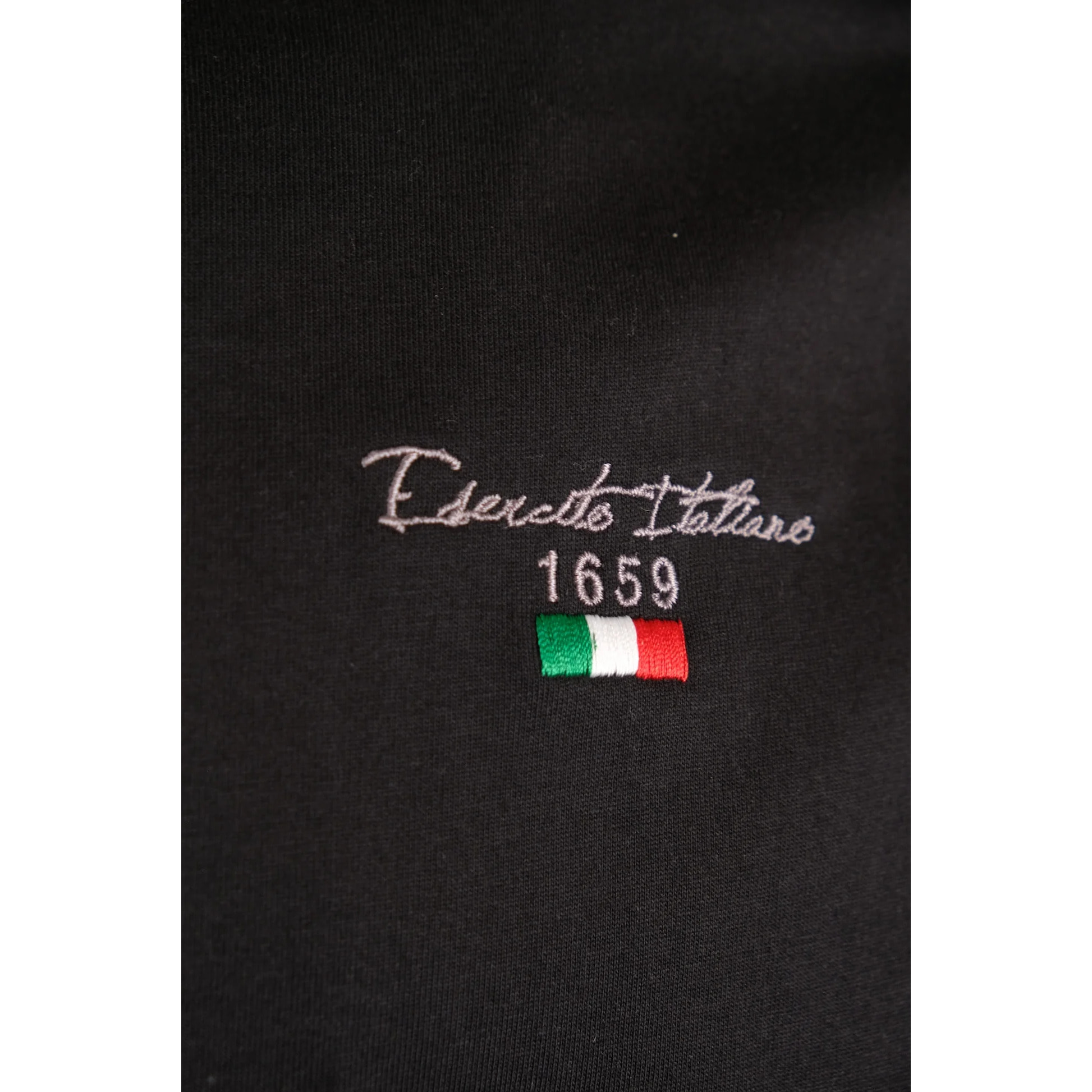 T-shirt Esercito nera in cotone uomo